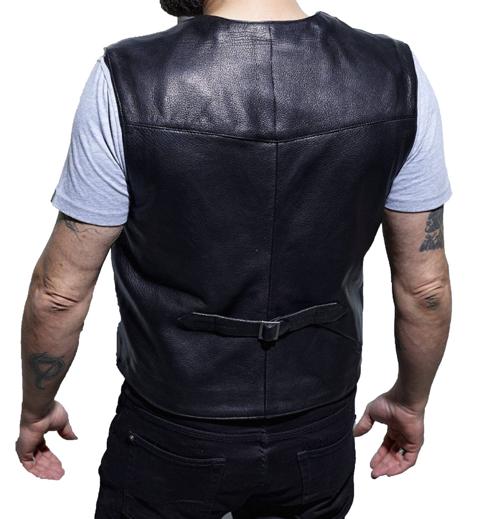 101556 noir gilet cuir homme (4)