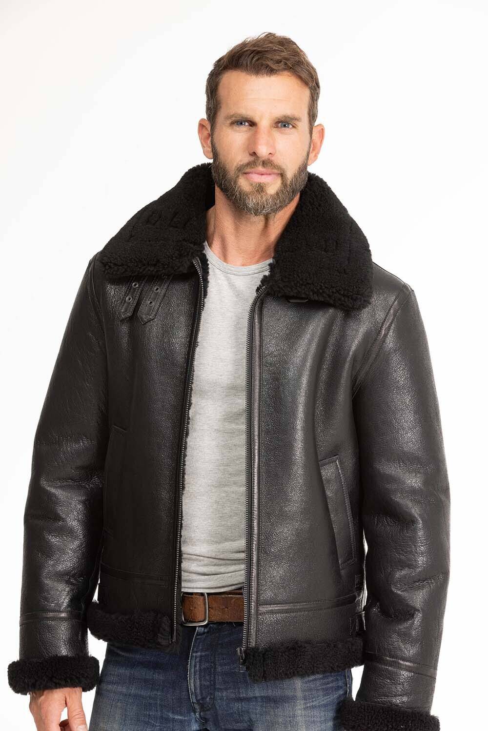 blouson bombardier homme mouton noir reagan  (1)