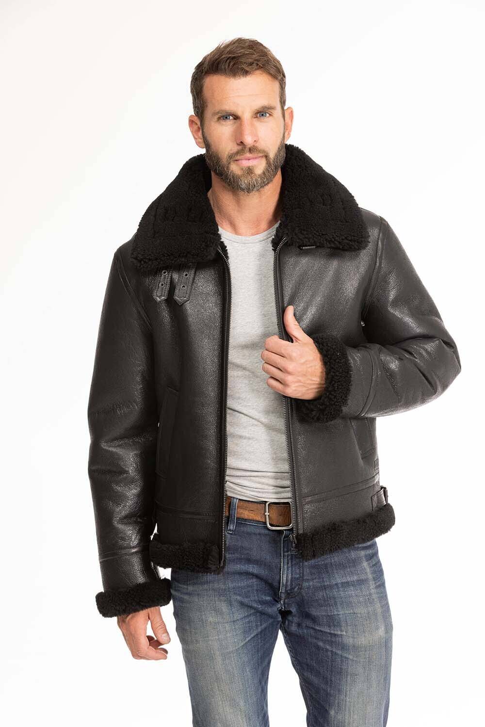 blouson bombardier homme mouton noir reagan  (4)