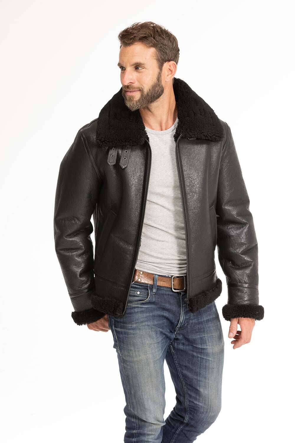 blouson bombardier homme mouton noir reagan  (6)