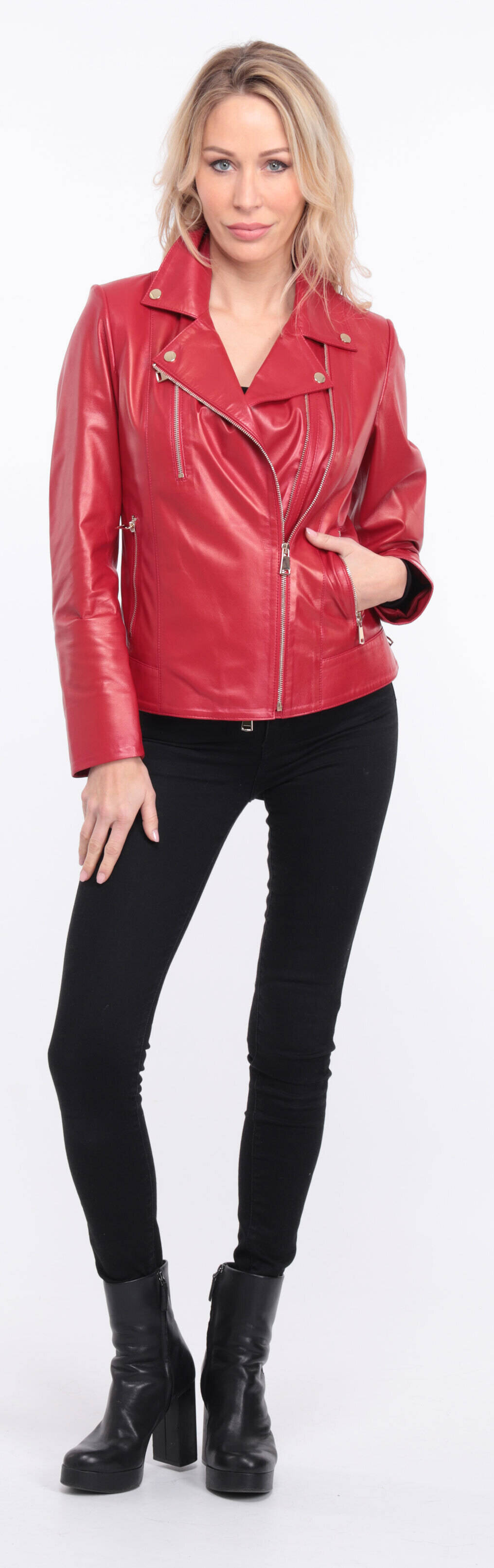 blouson cuir elsa rouge (16)