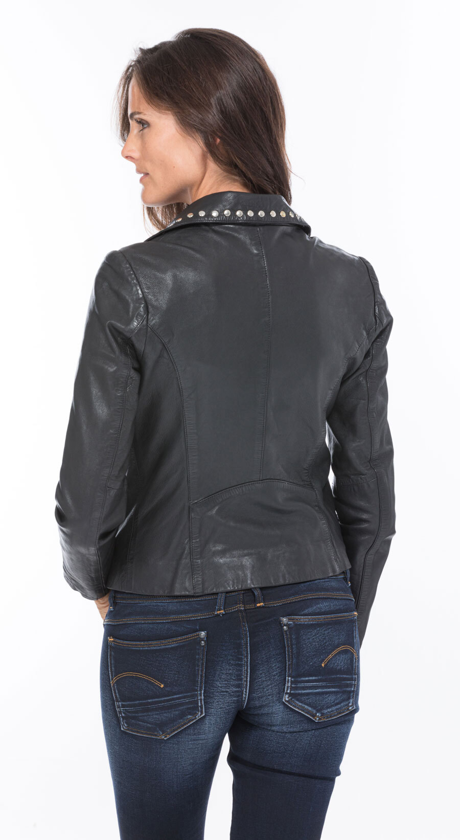 blouson cuir femme agneau noir style perf rock pippa (6)