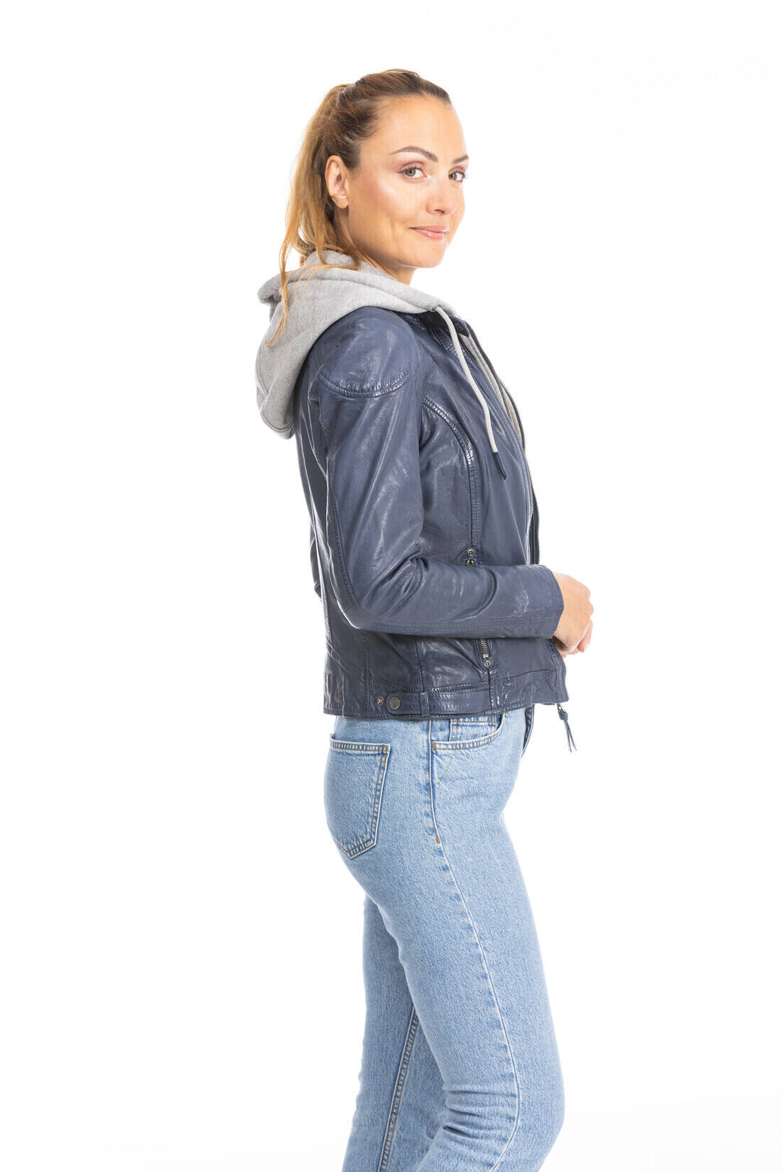 blouson cuir femme bleu anni (3)