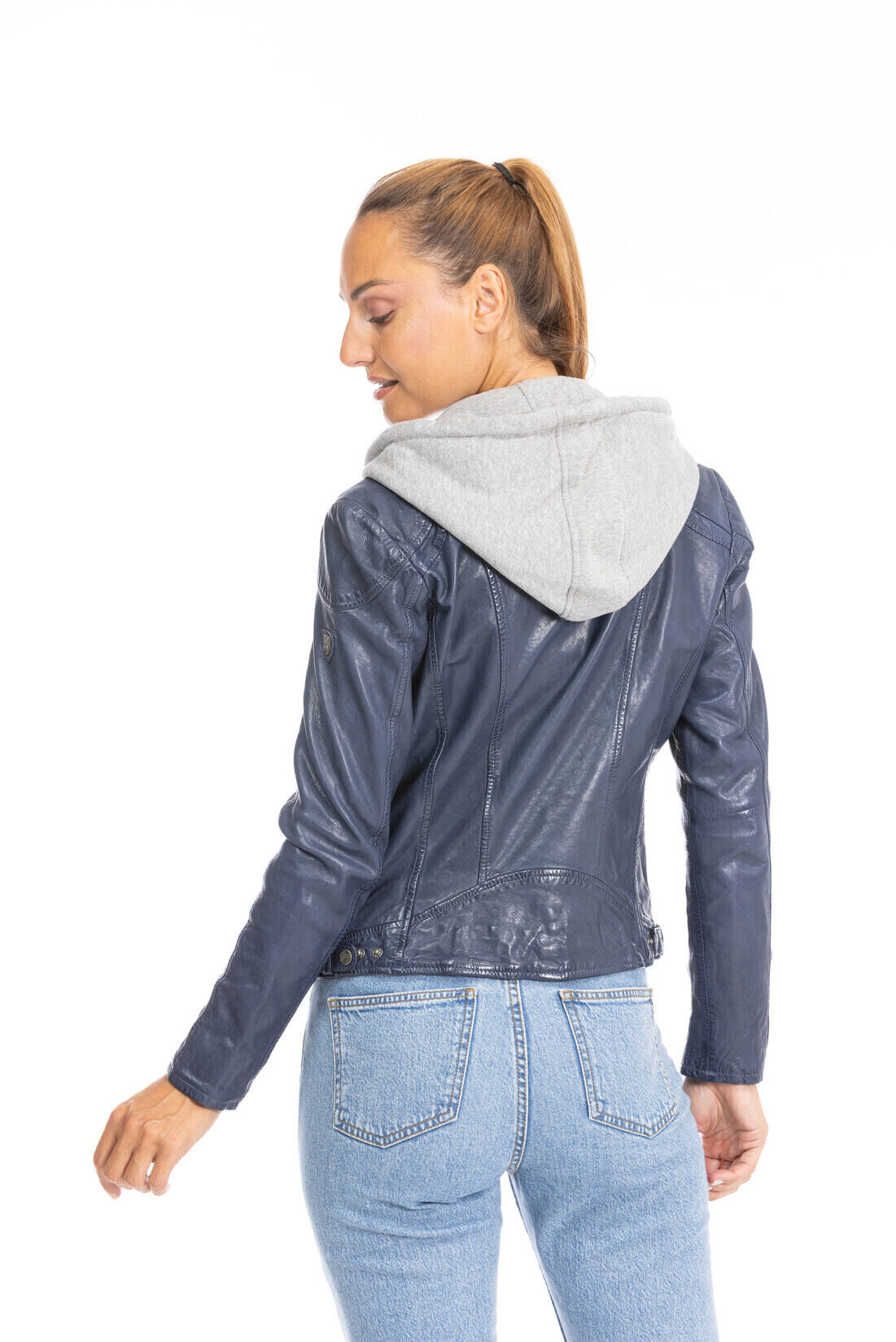 blouson cuir femme bleu anni (6)