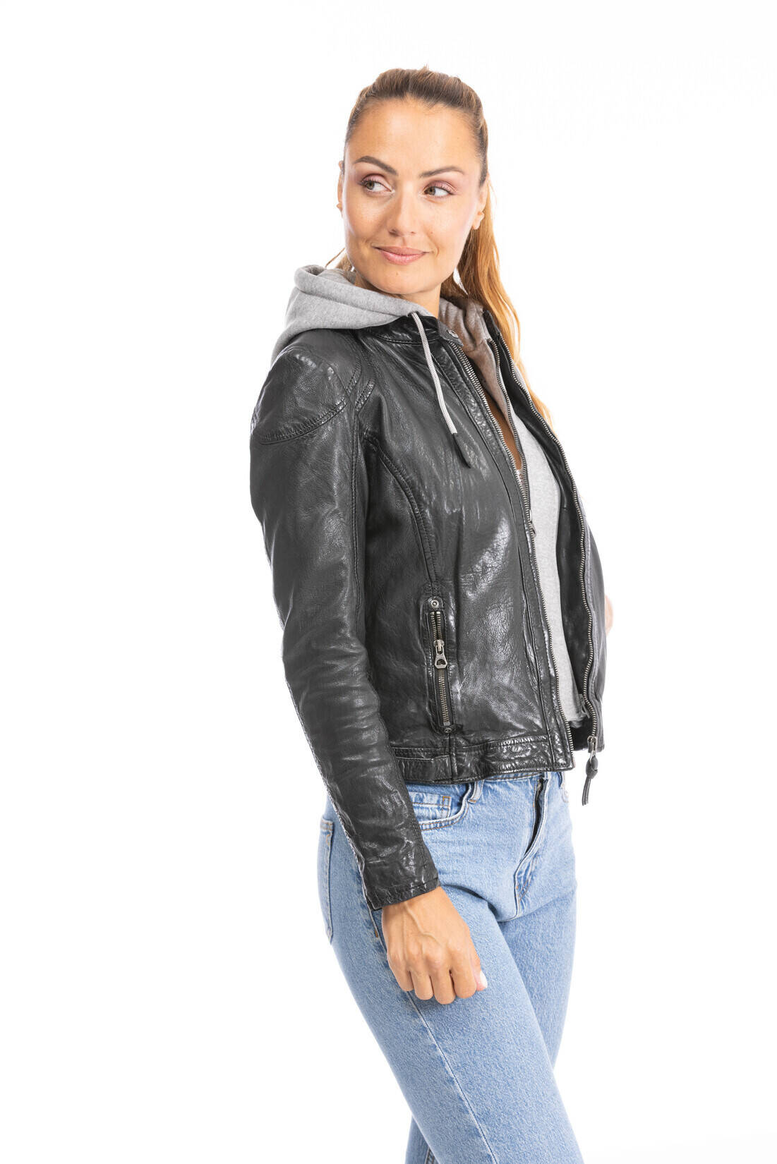 blouson cuir femme noir anni (3)