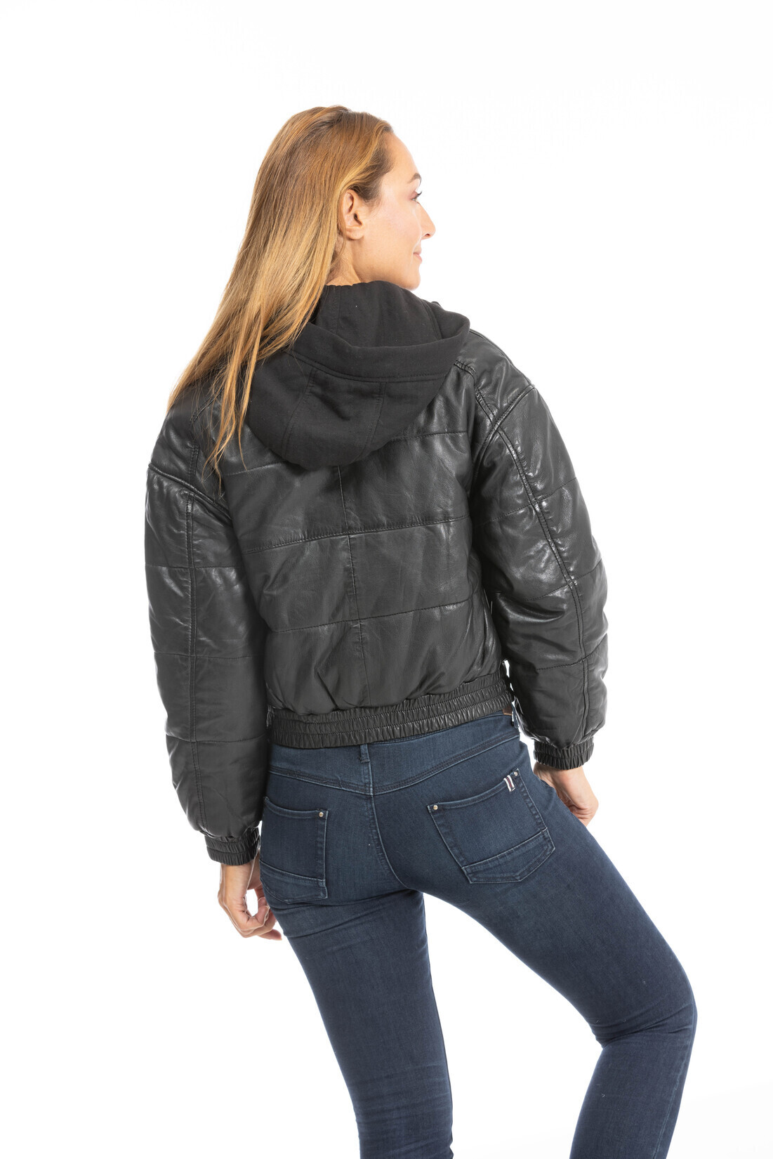 blouson cuir femme noir dacana (7)