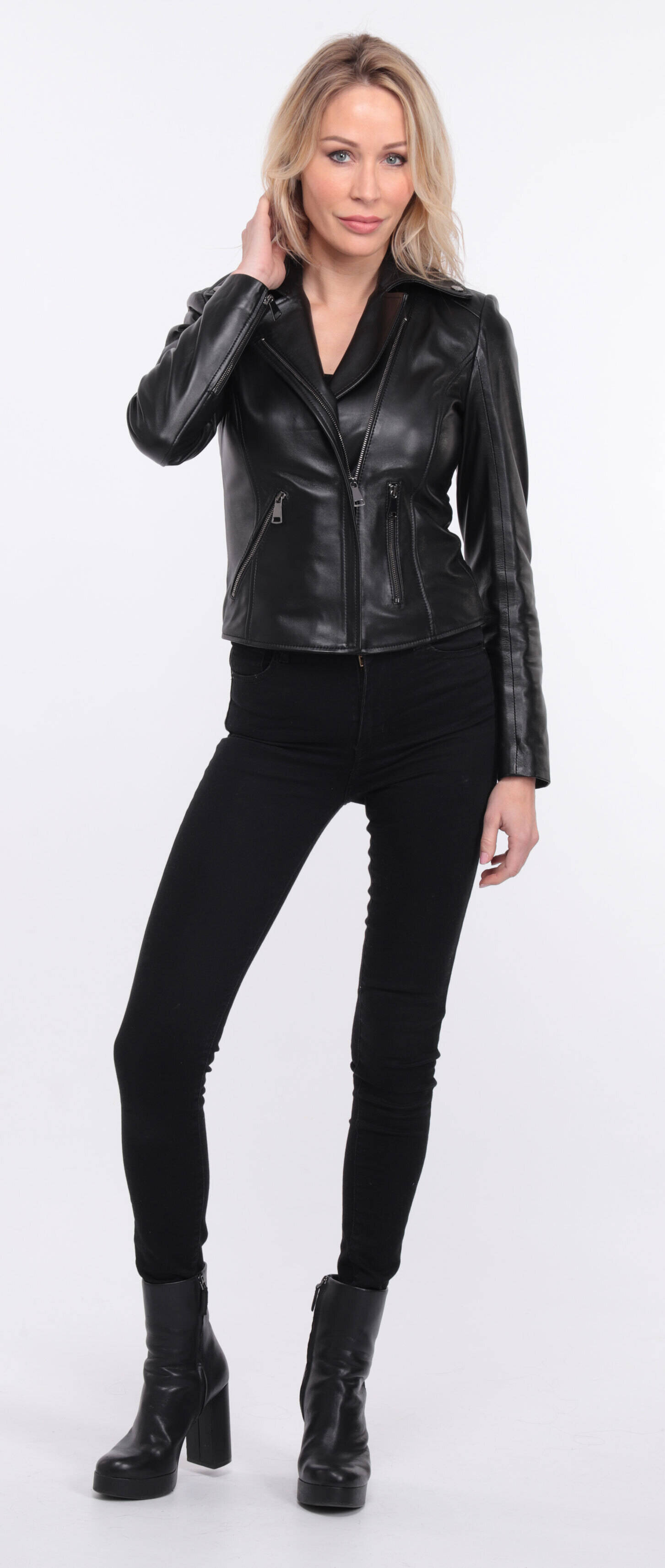 blouson cuir femme noir salou (20)