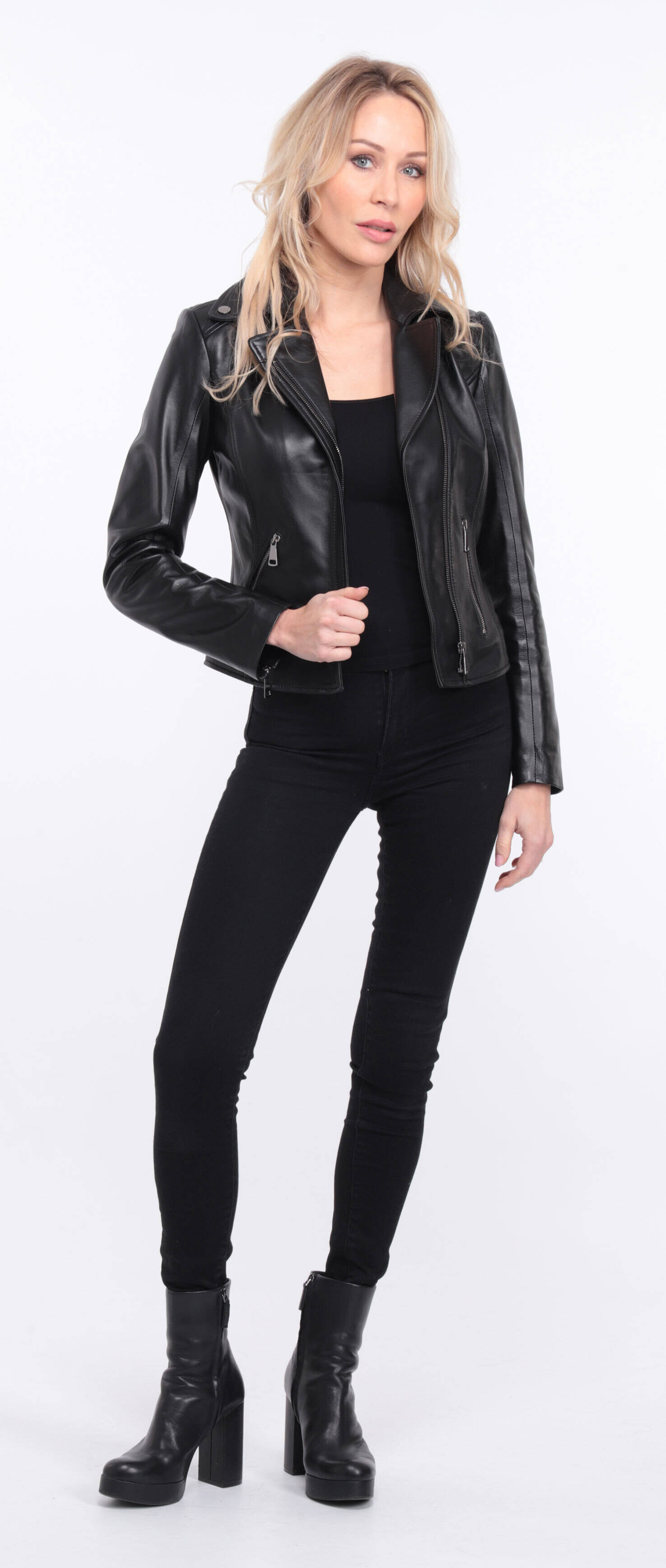 blouson cuir femme noir salou (2)