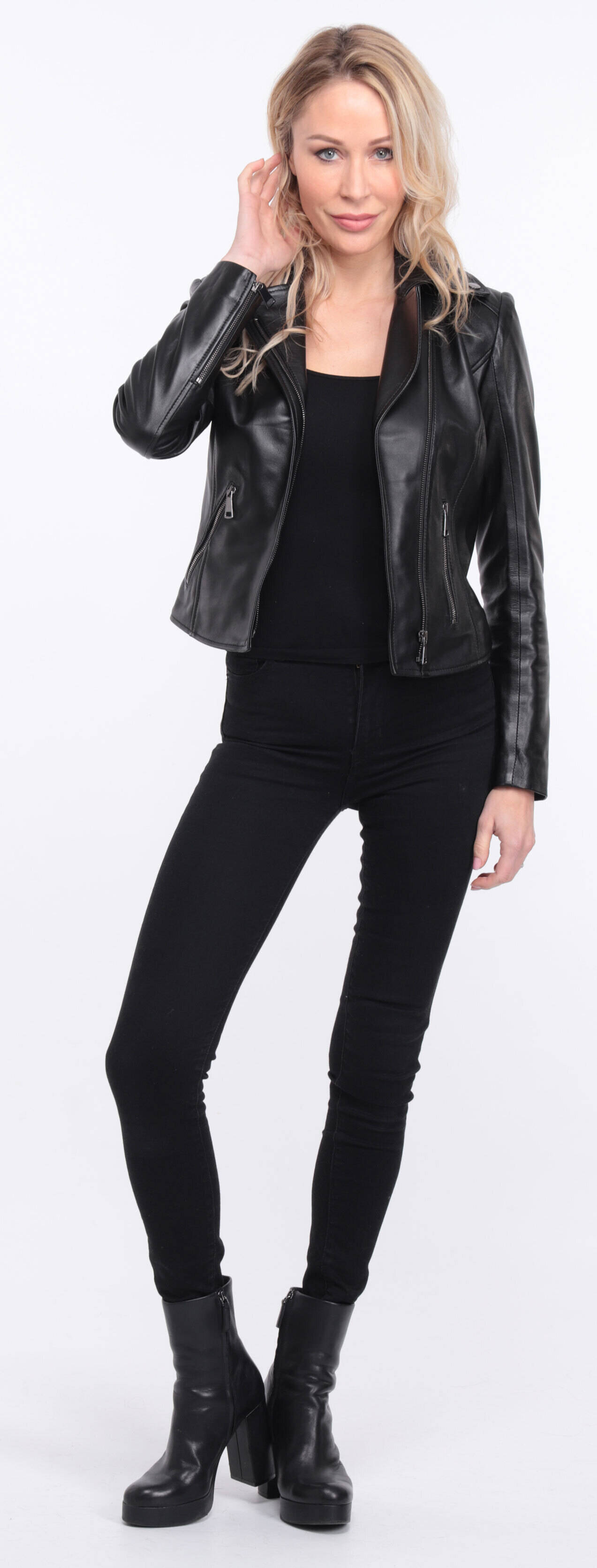 blouson cuir femme noir salou (4)