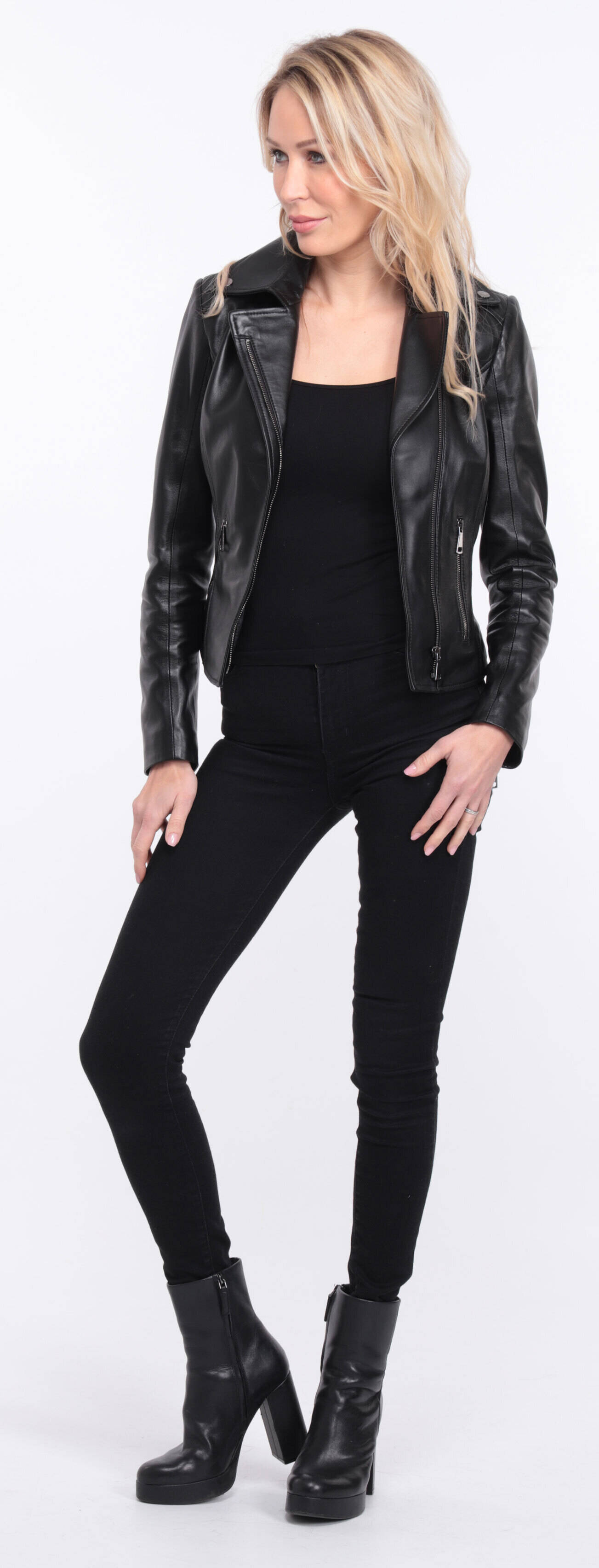 blouson cuir femme noir salou (9)