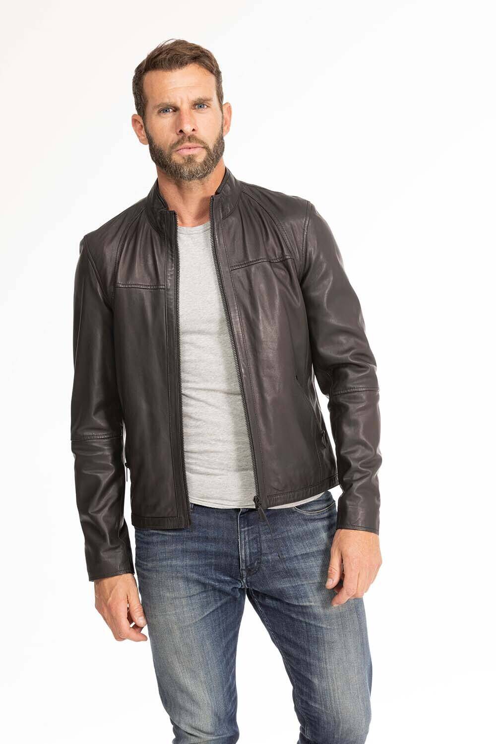 blouson cuir homme agneau noir miami (1)