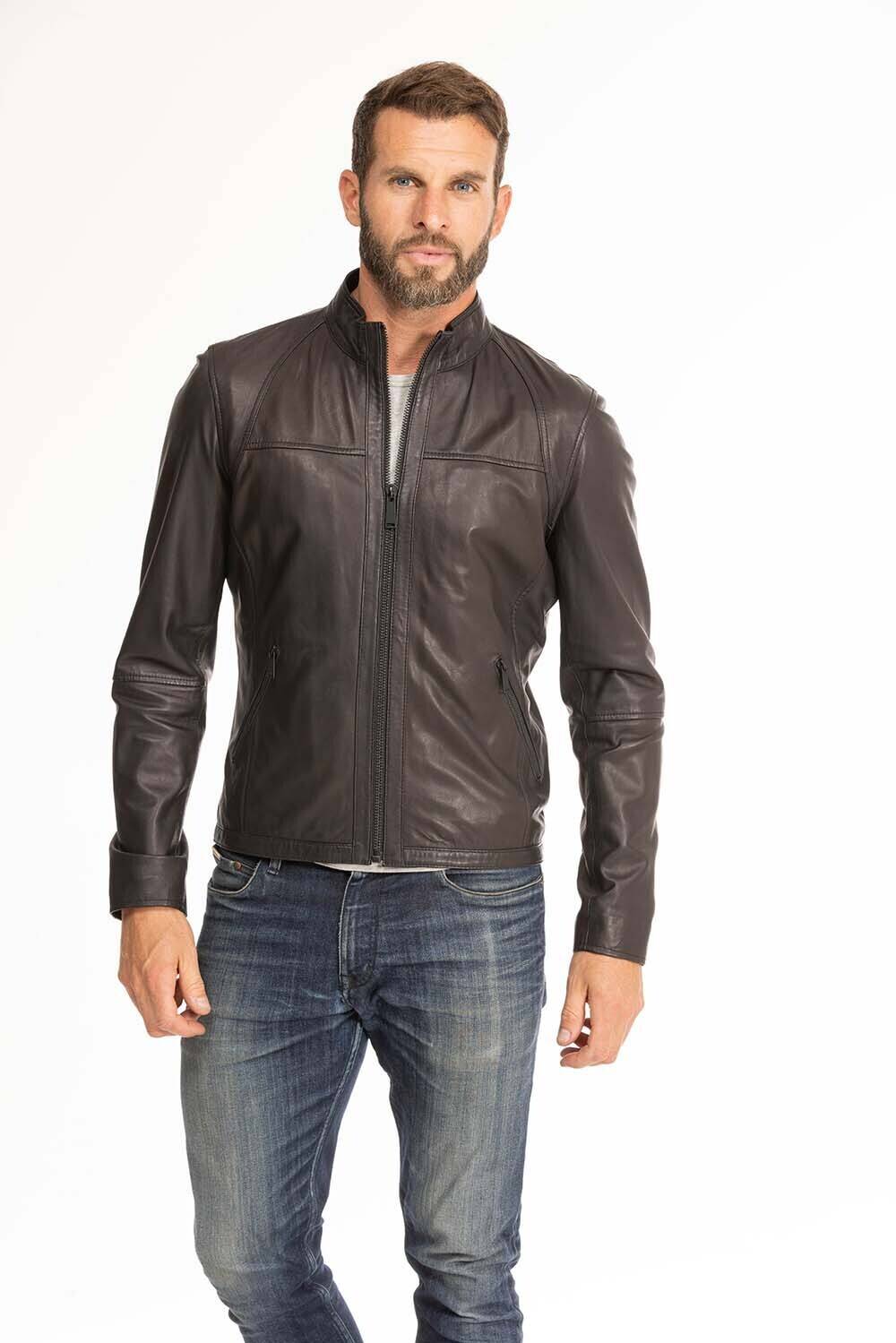 blouson cuir homme agneau noir miami (9)