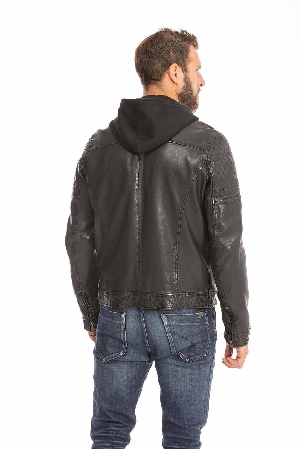 blouson cuir homme agneau noir ryde redskins (7)