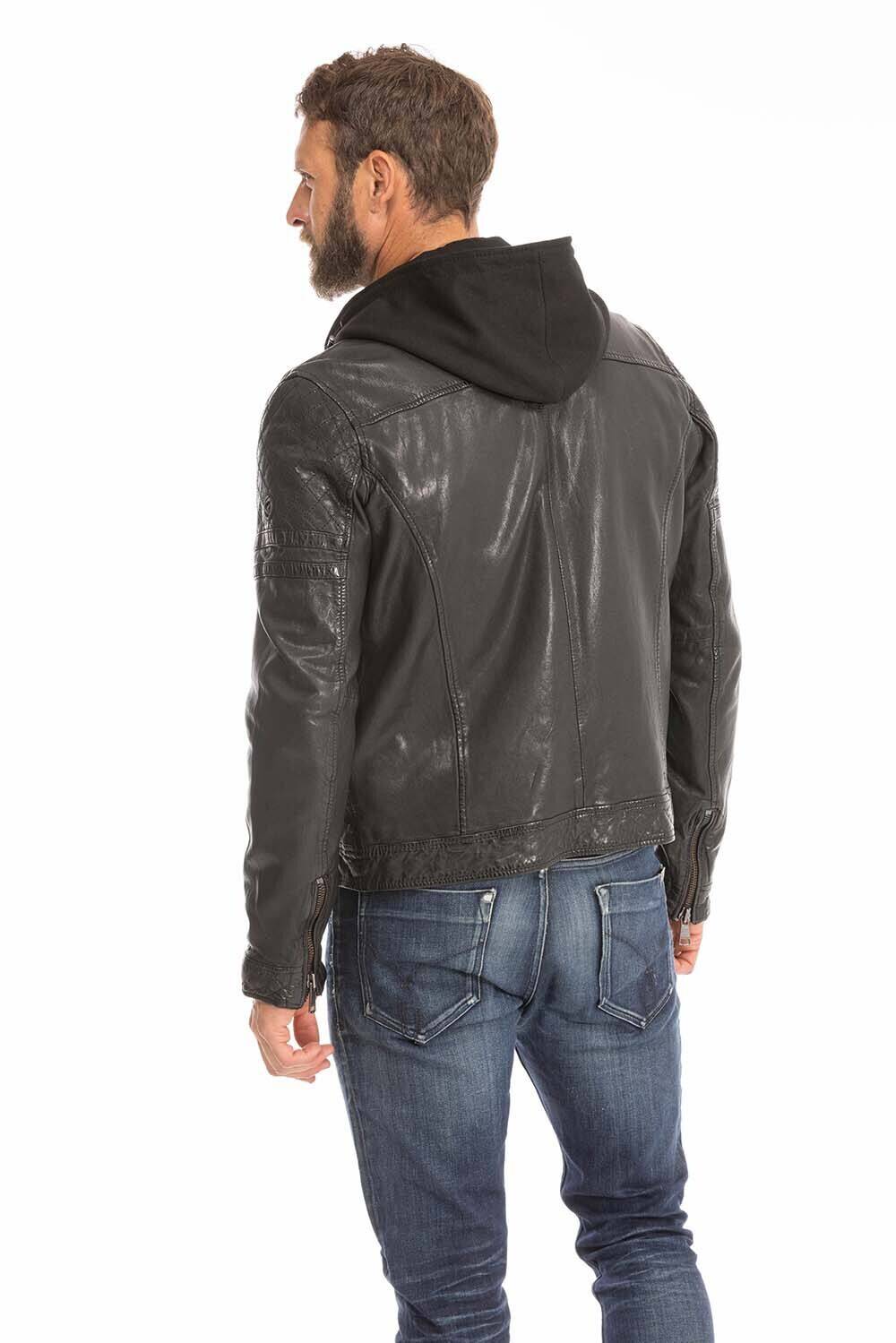 blouson cuir homme agneau noir ryde redskins (9)