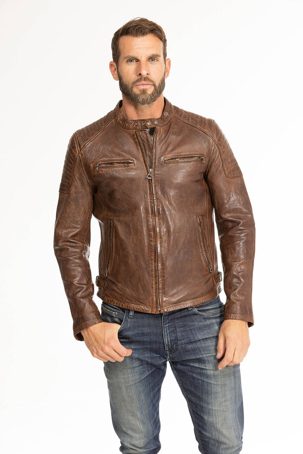 blouson cuir homme cognac 101700 (10)