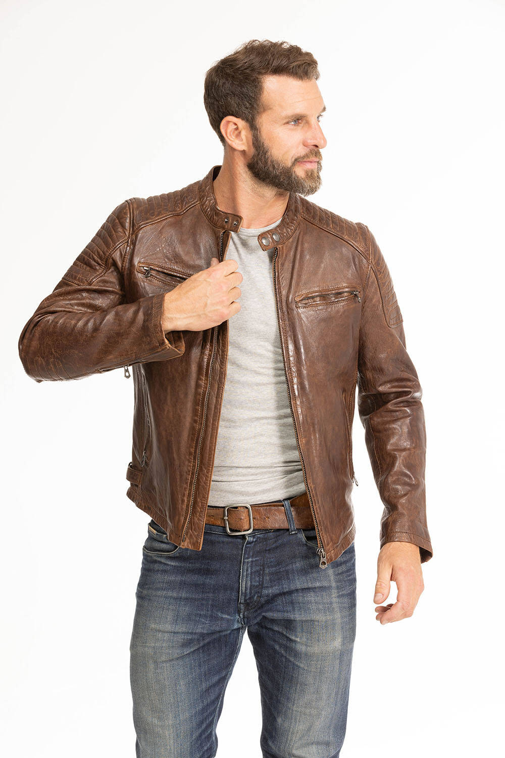 blouson cuir homme cognac 101700 (3)