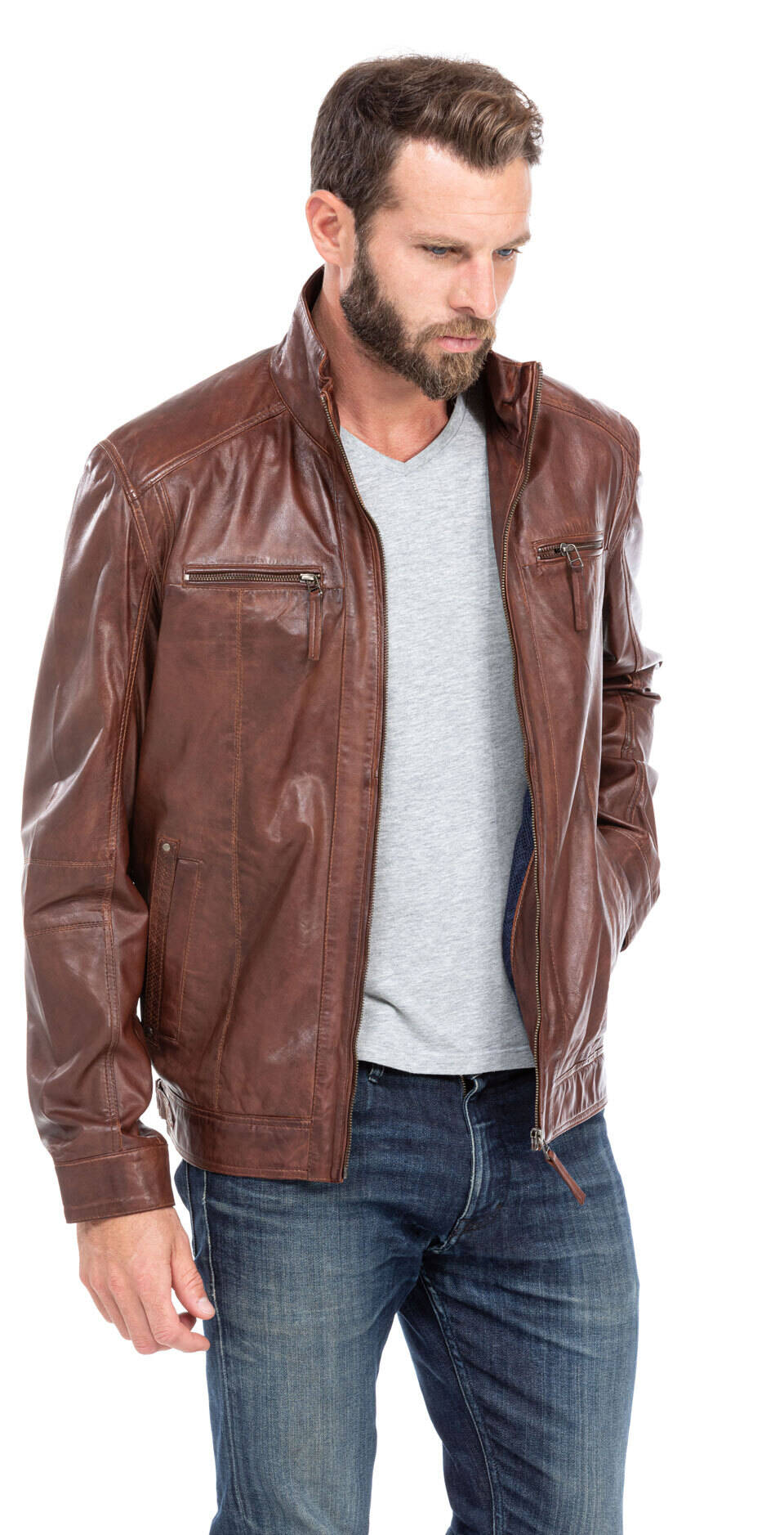 blouson cuir homme cognac fonce 51540 (7)