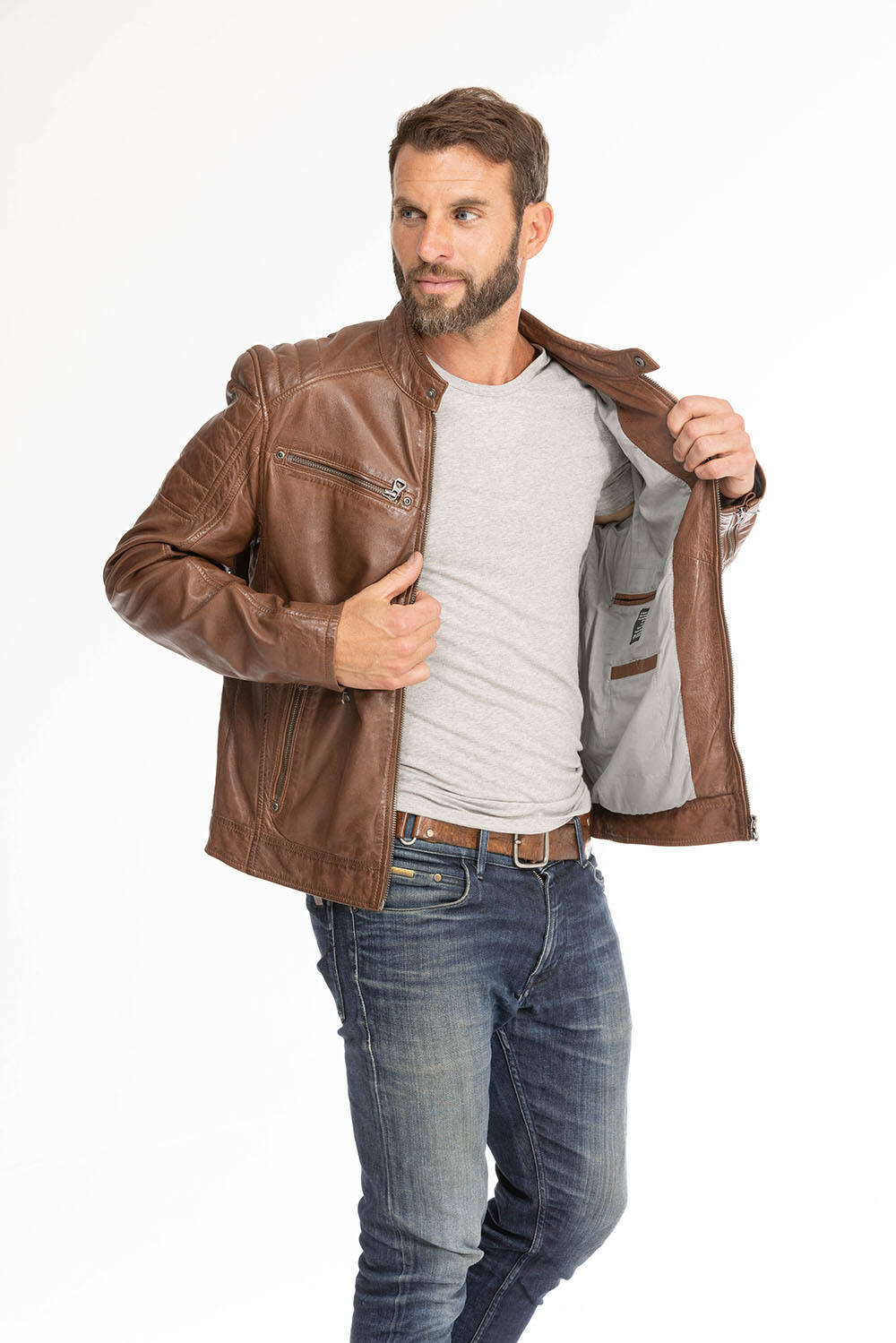 blouson cuir homme derry cognac (8)