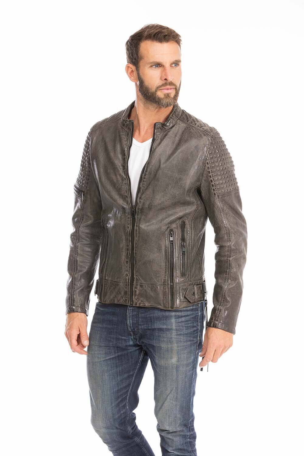 blouson cuir homme gris anthracite mahon (13)