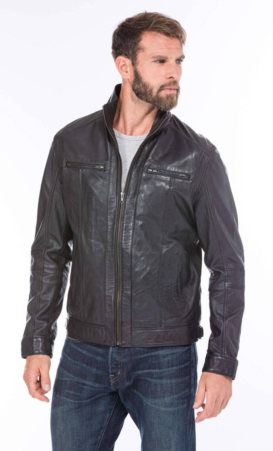 blouson cuir homme marlone noir (1)