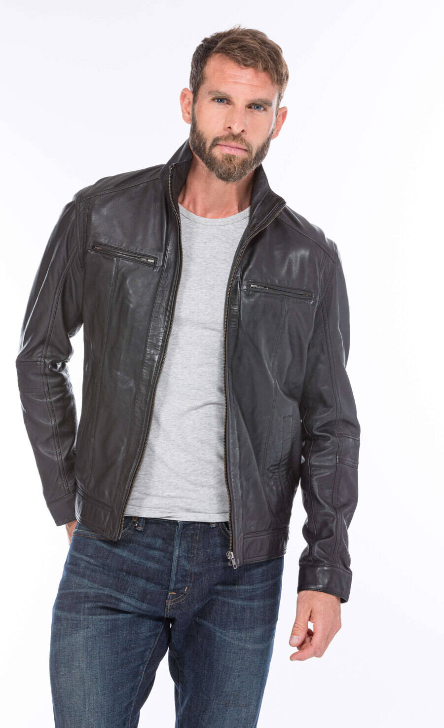 blouson cuir homme marlone noir (9)