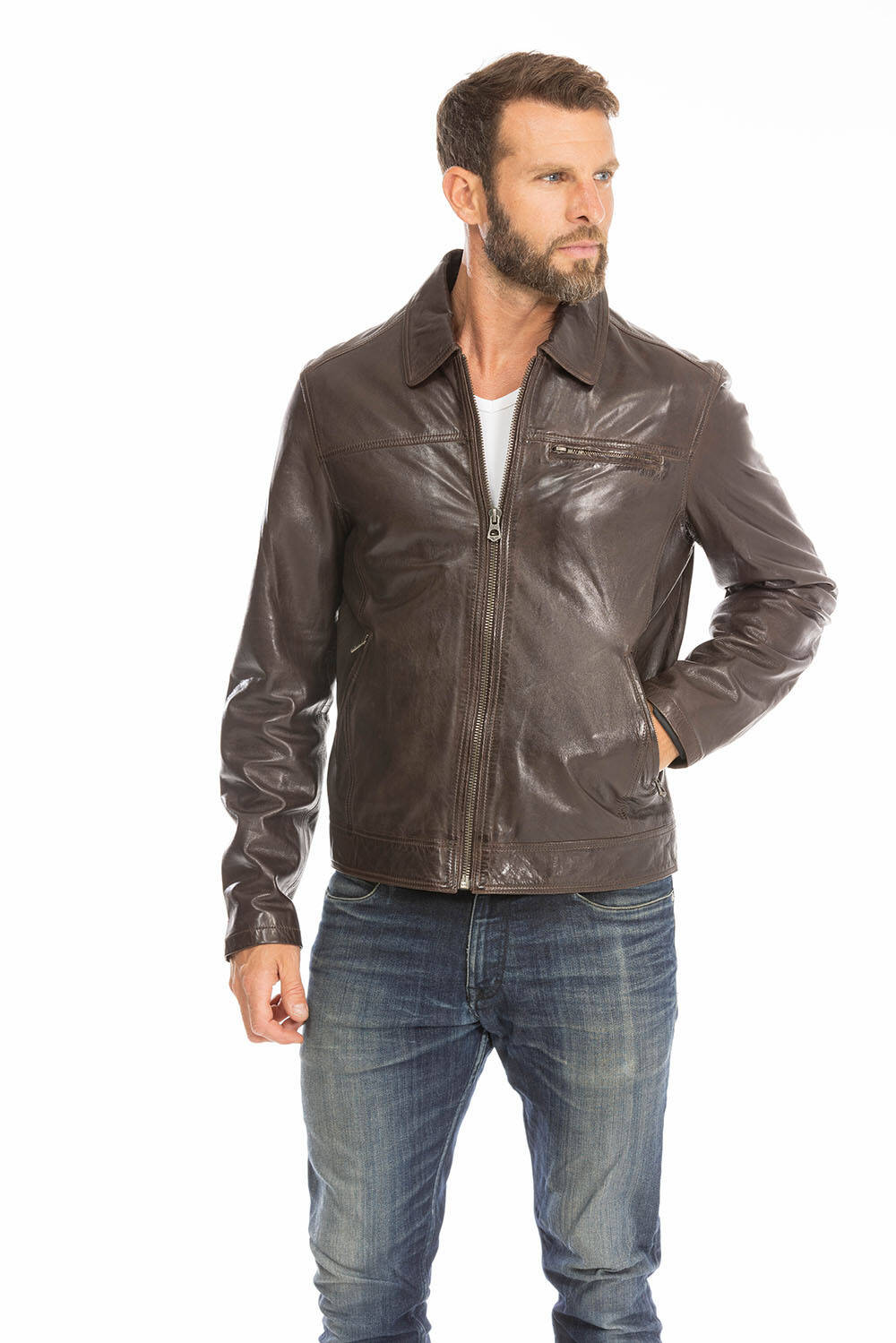 blouson cuir homme marron 100144 major (10)