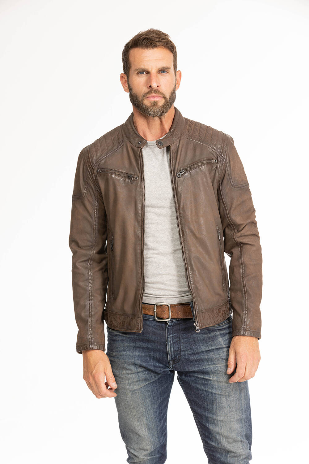 blouson cuir homme marron 1201-0485 (1)