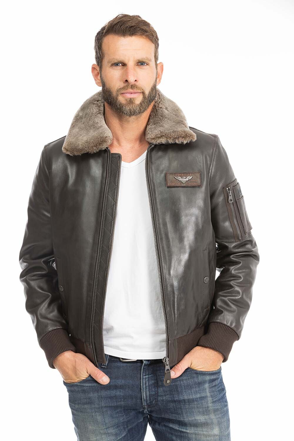 blouson cuir homme marron redskins texaco (4)