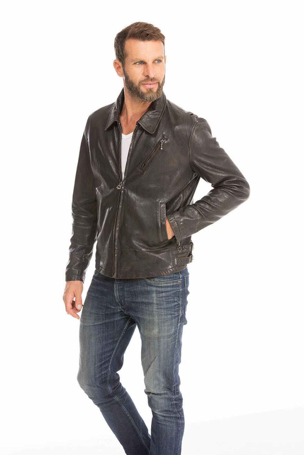 blouson cuir homme noir  (14)