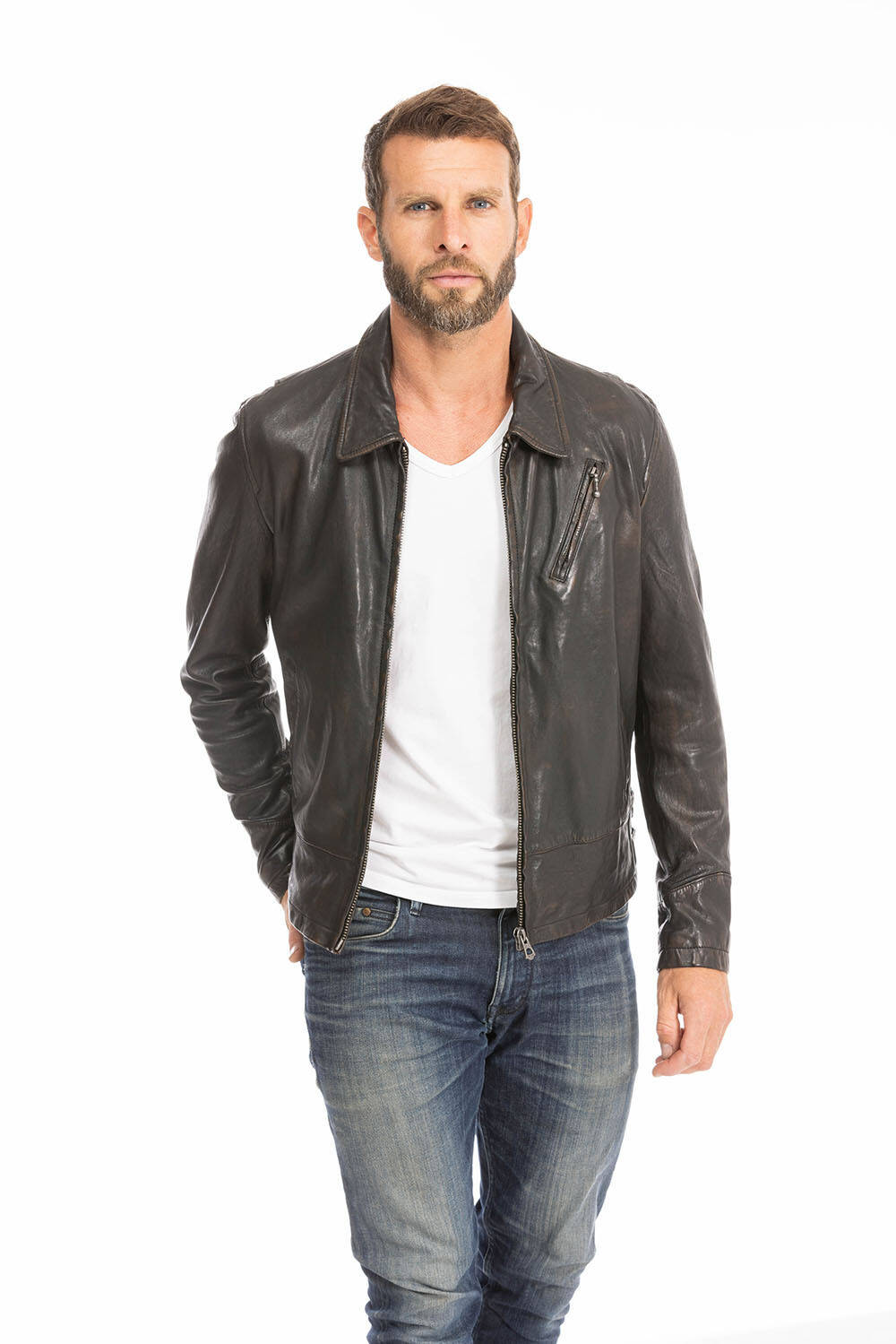 blouson cuir homme noir  (3)