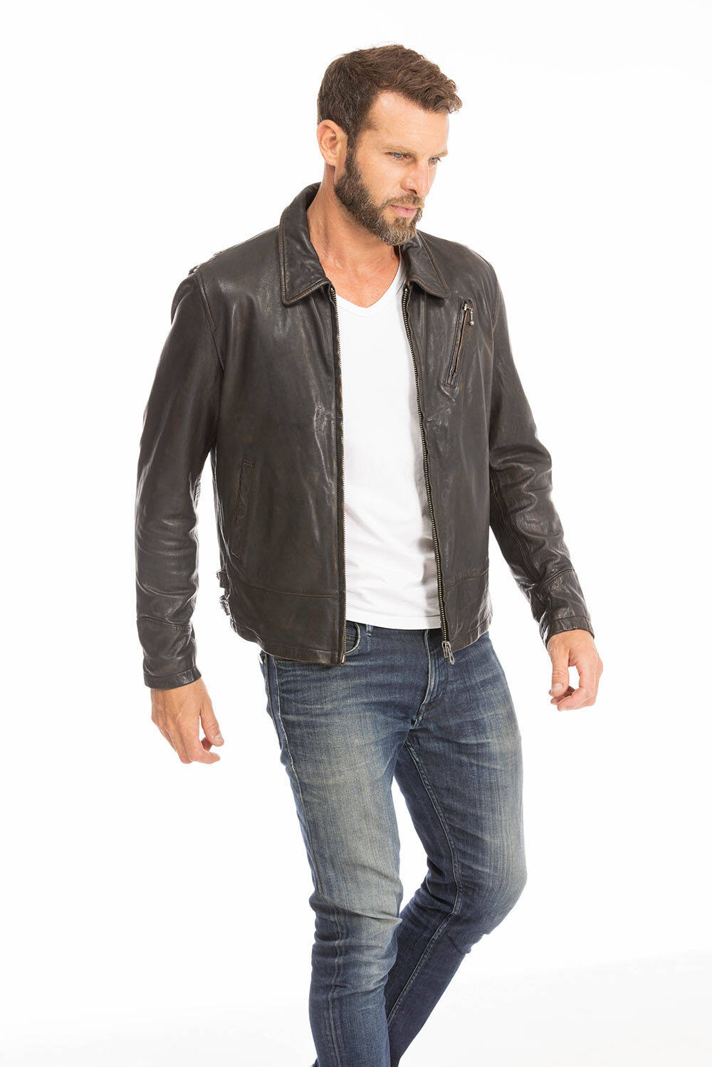 blouson cuir homme noir  (6)