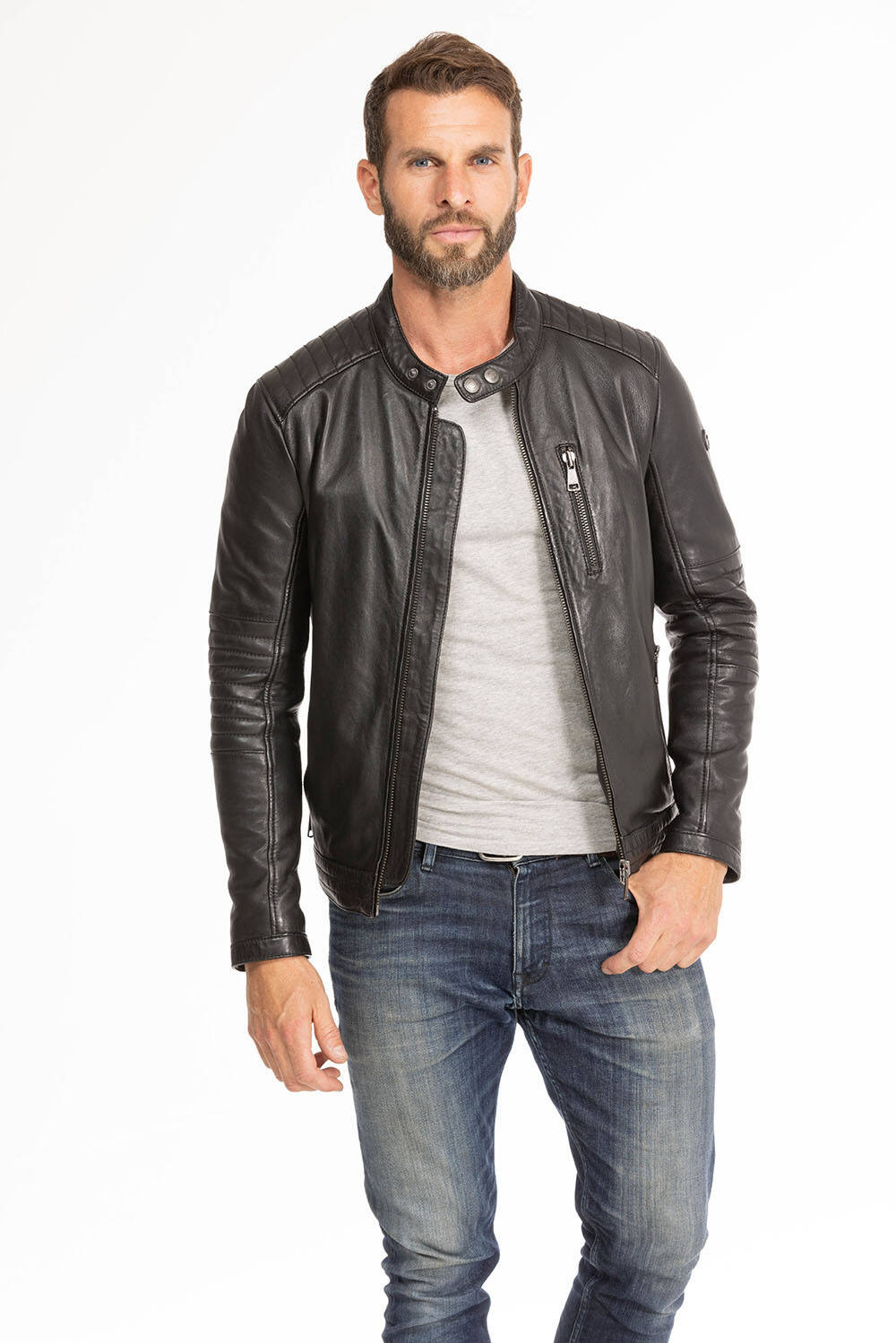 blouson cuir homme noir formula redksins (2)