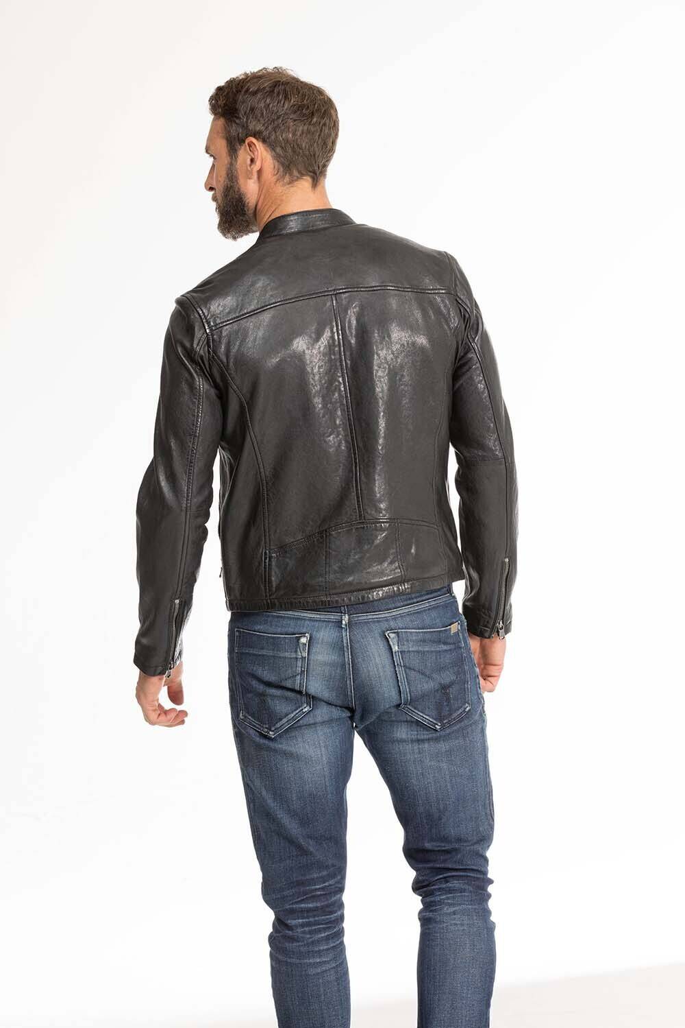 blouson cuir homme noir Gafi  (10)