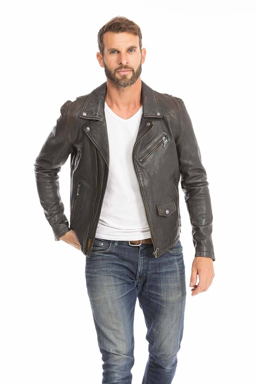 blouson cuir homme perfecto 102427 noir vieilli (4)