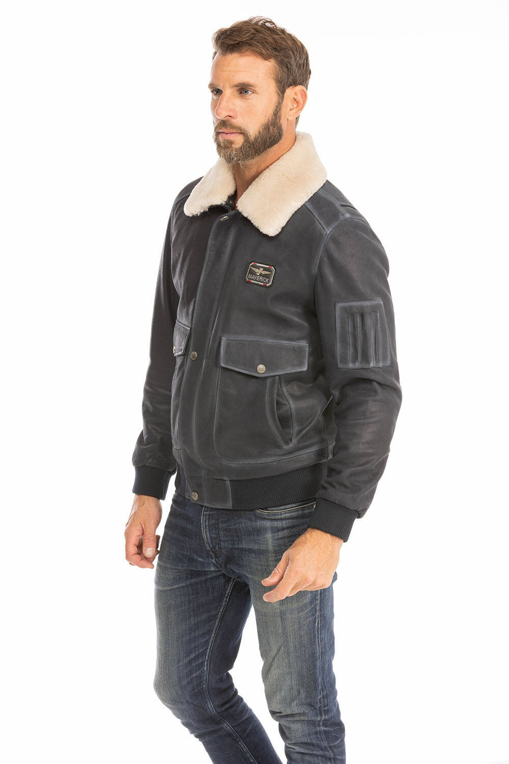 blouson cuir homme pilote bleu ek72 (16)