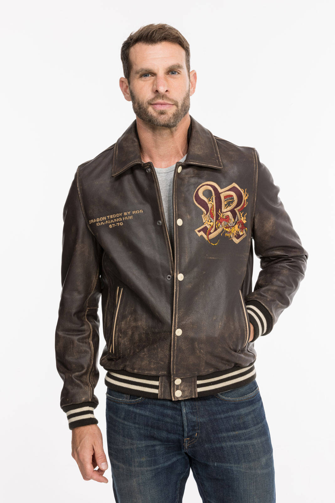 blouson cuir homme redskins marron rf 134 dragon (1)