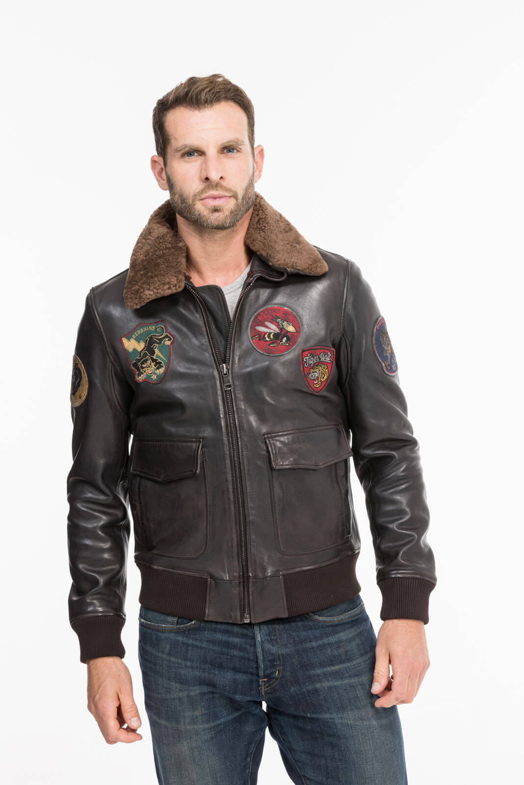 blouson cuir homme redskins pilot omega rf 135 (5)