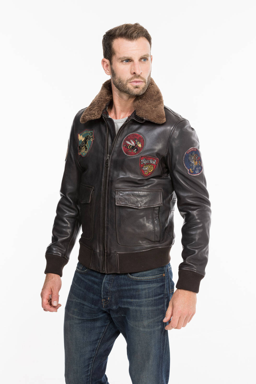 blouson cuir homme redskins pilot omega rf 135 (9)