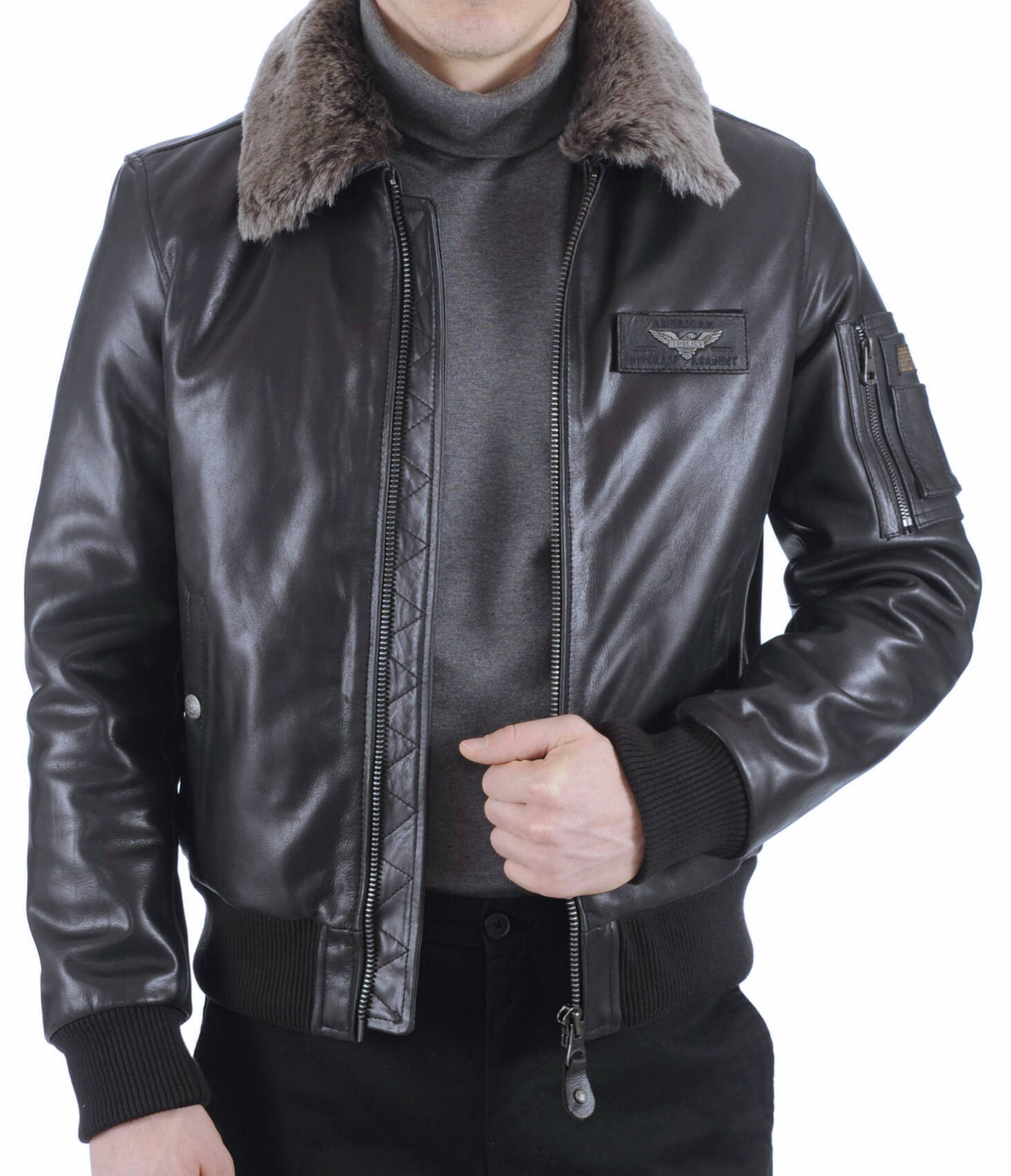 blouson cuir homme redskins texaco noir  (4)