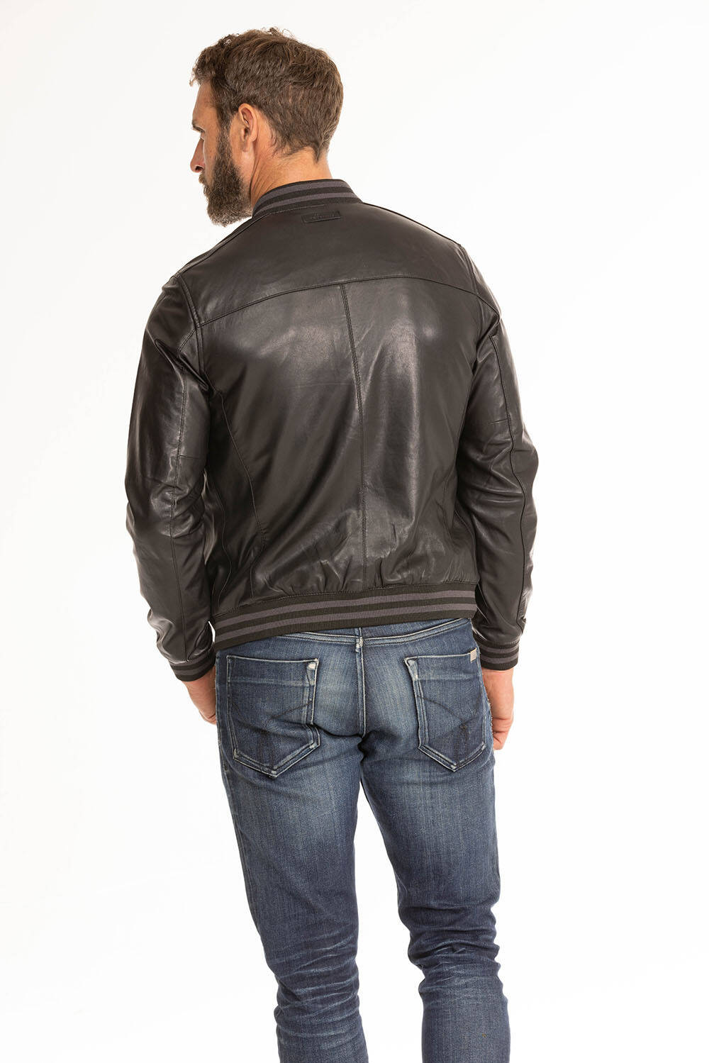 blouson cuir homme style bombers redskins noir dives (6)