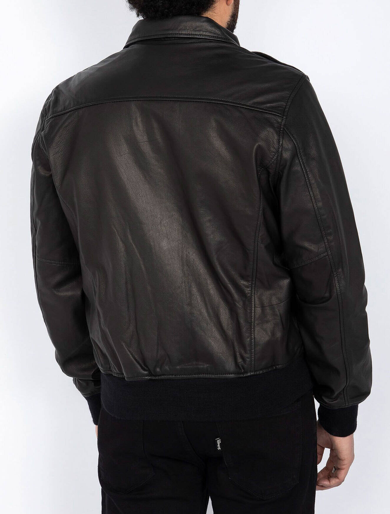 blouson cuir schott lcflyvint noir  (1)