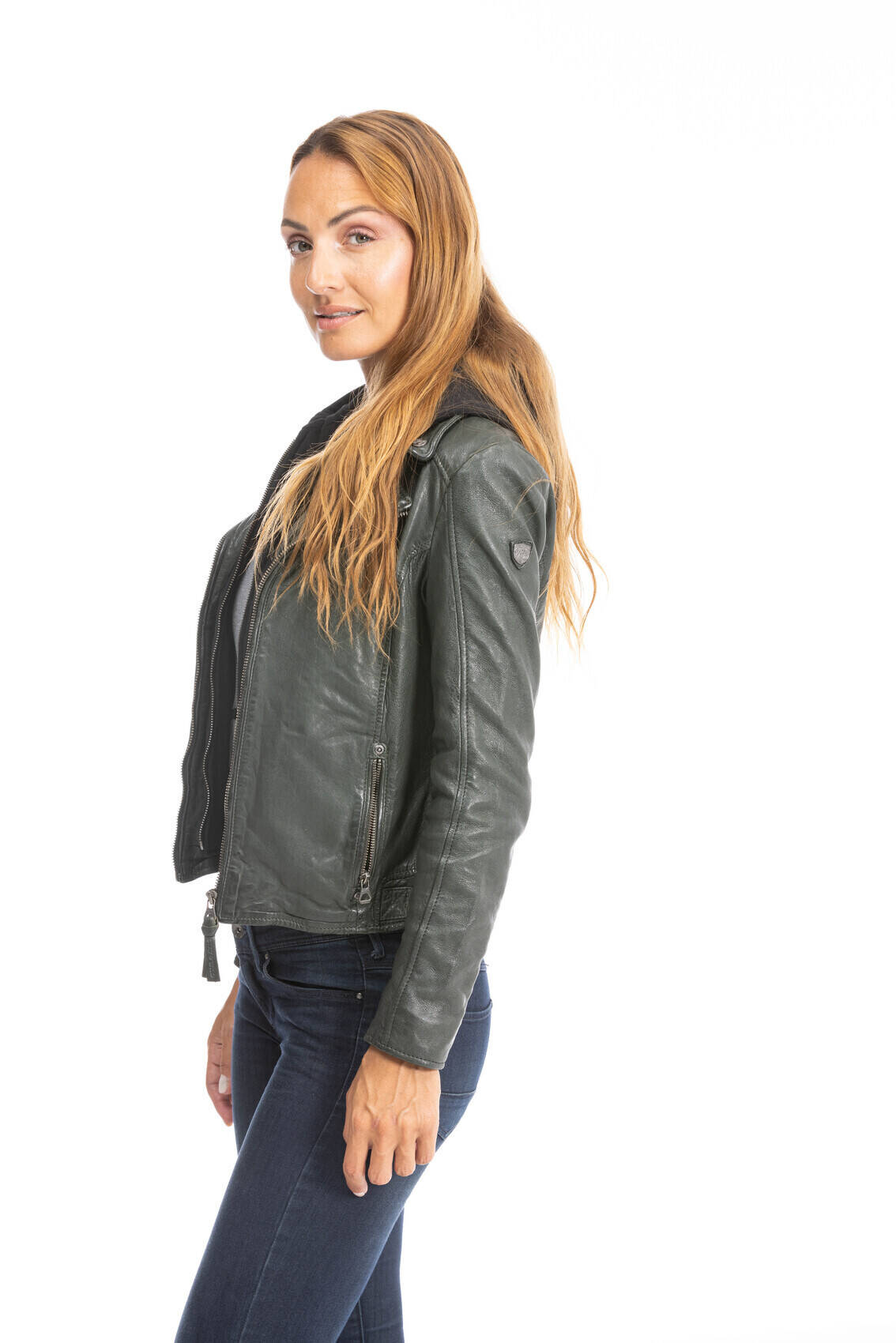 blouson cuir yvie olive (7)