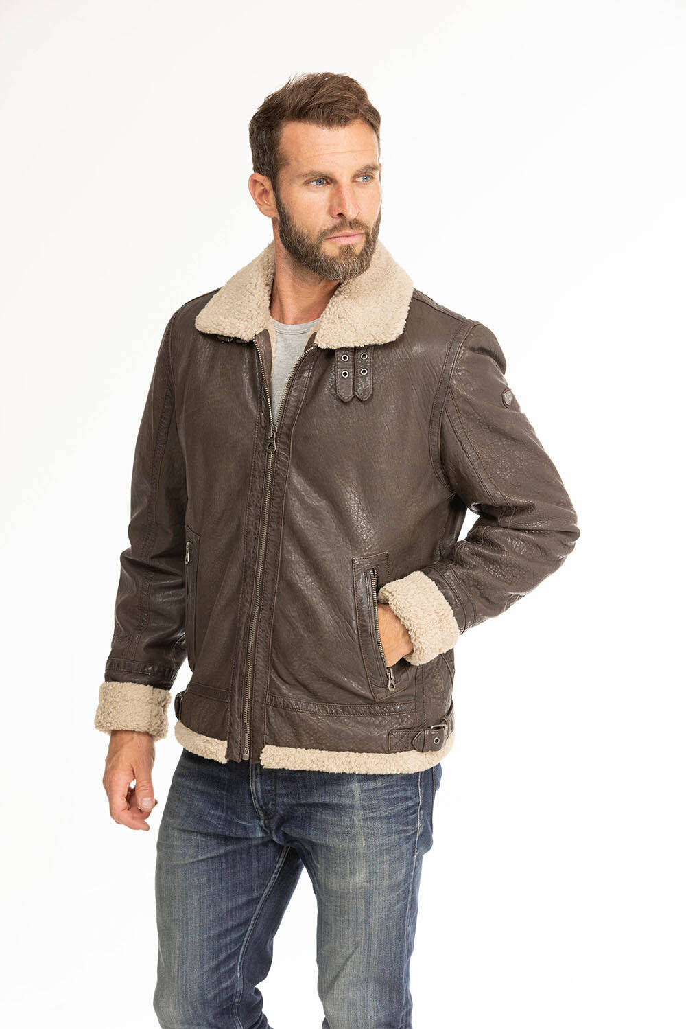 blouson hiver homme marron 1201-0162 airforce (11)