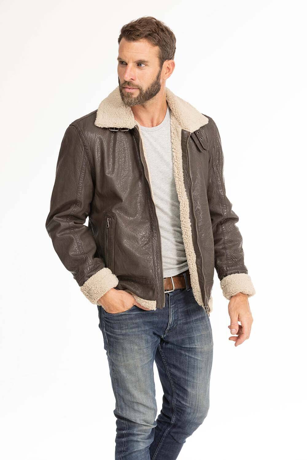 blouson hiver homme marron 1201-0162 airforce (2)