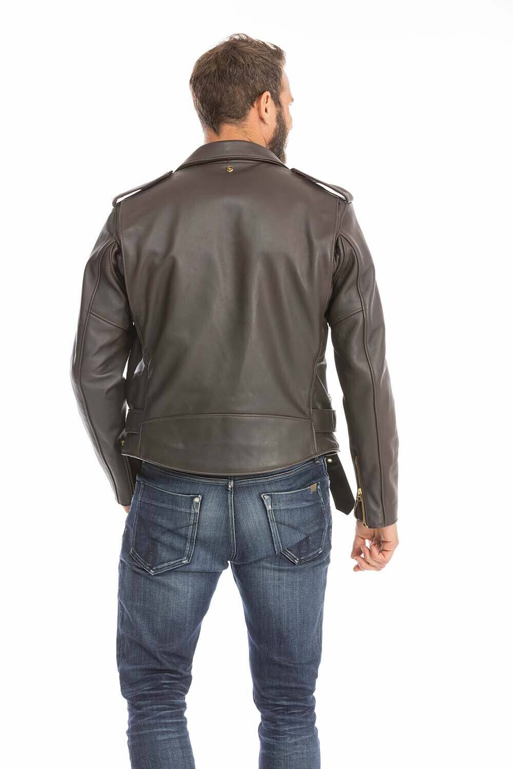 blouson perfecto cuir homme marron schott 618 (5)