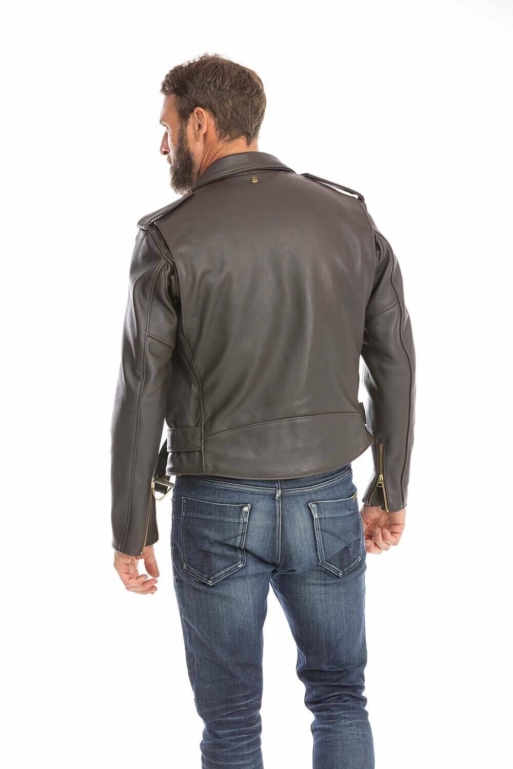 blouson perfecto cuir homme marron schott 618 (7)