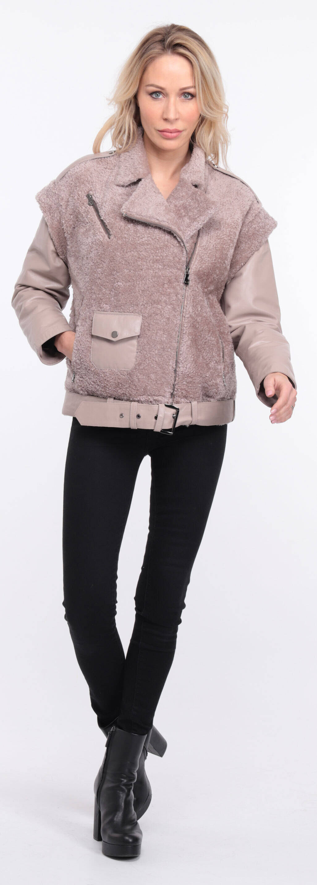 blouson tina manche gris clair (12)