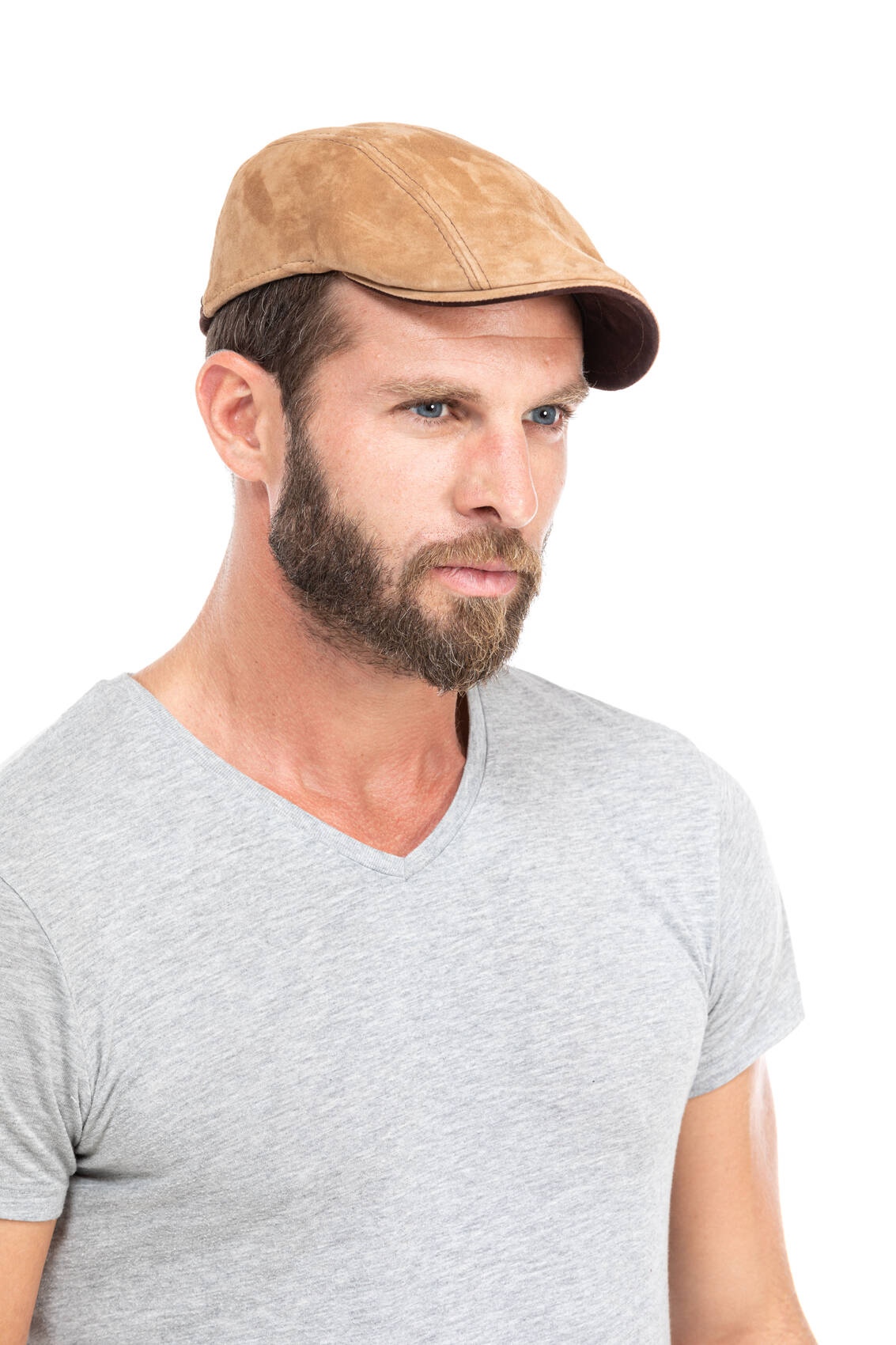 casquette plate cuir velours bn098  (1)