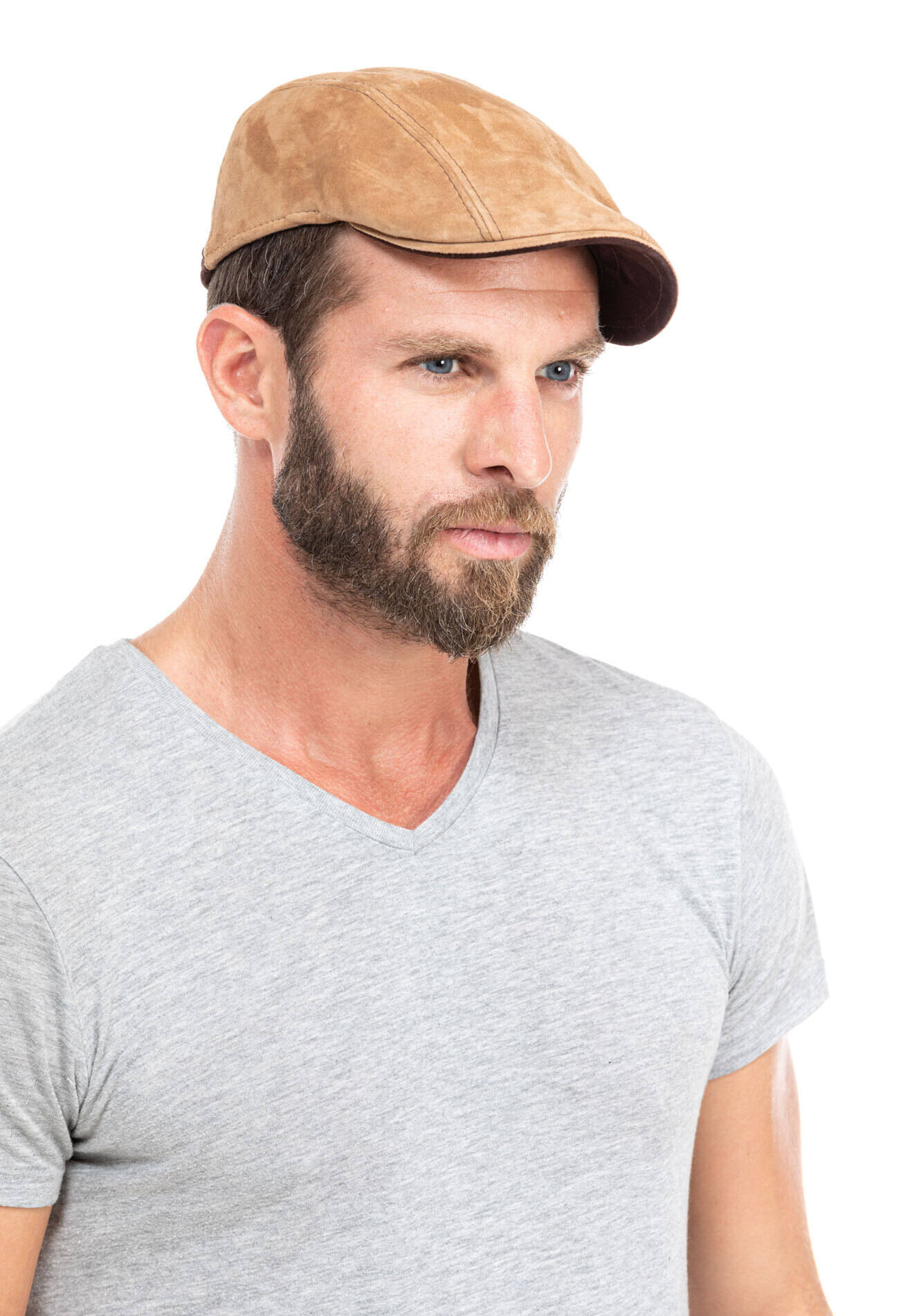 casquette plate cuir velours bn098  (2)