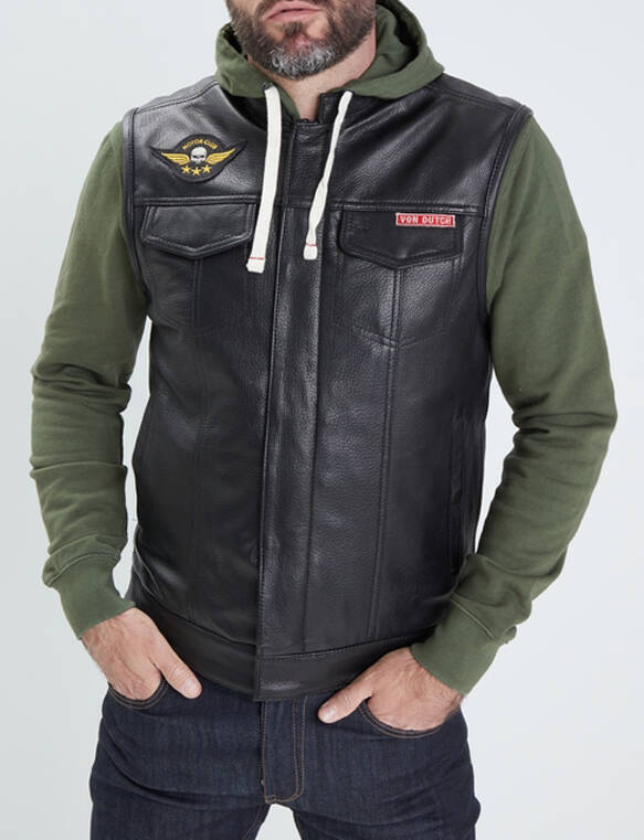 gilet cuir homme von dutch daytona 101767  (1)